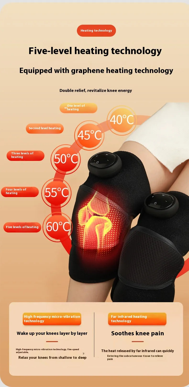 Cordless Electric Heating Knee Wrap