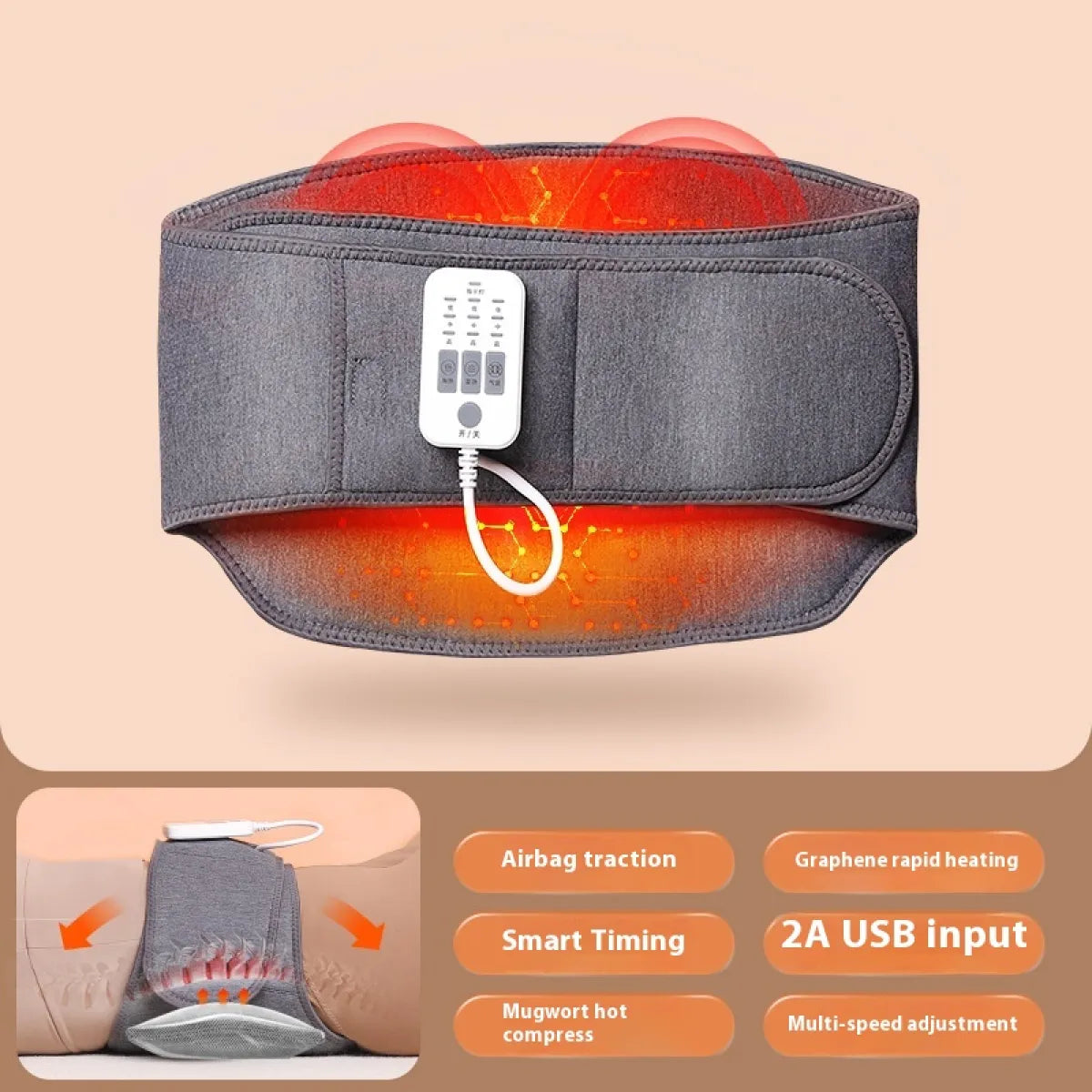 Cordless Heat Therapy Waist Wrap