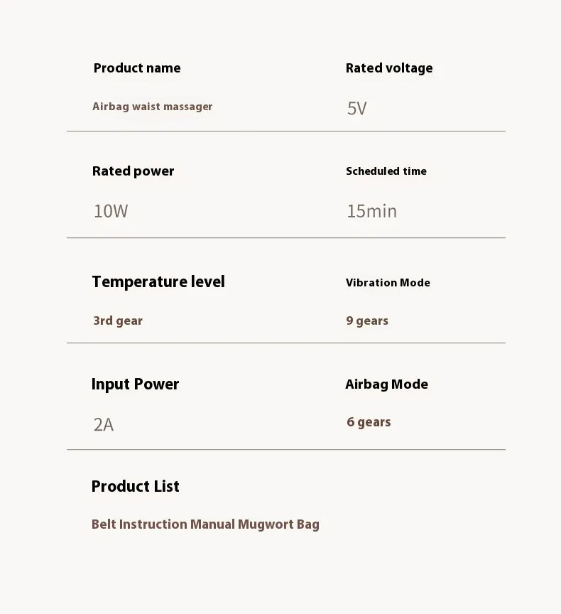 Cordless Heat Therapy Waist Wrap
